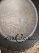 Customer favorite Big Skillet. Beautiful 1930’s Lodge #10 Cast Iron Skillet with 3 Notch Heat Ring. Raised Blob! SC24