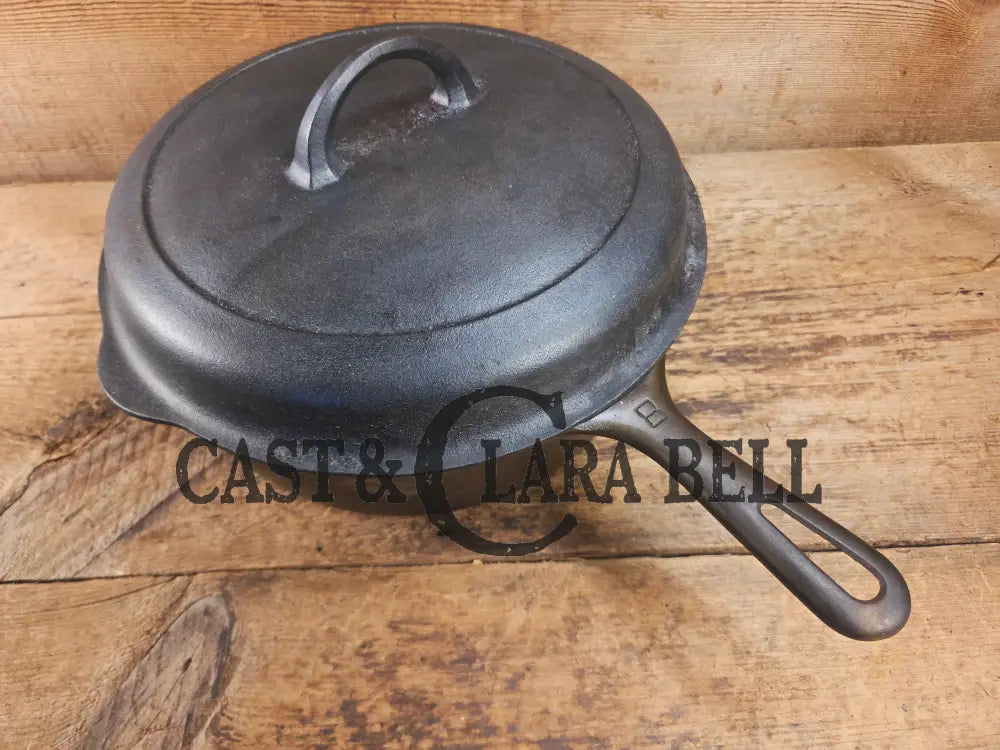 Daily Workhorse Griswold No. 8 DEEP Skillet (Chicken Fryer) Small Block Logo 777 & No. 8 Skillet Lid Small Block Logo
