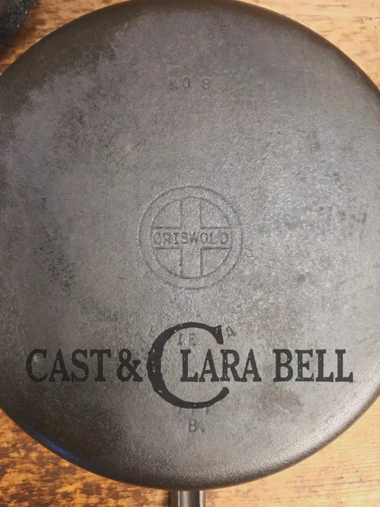 Daily Workhorse Griswold No. 8 DEEP Skillet (Chicken Fryer) Small Block Logo 777 & No. 8 Skillet Lid Small Block Logo