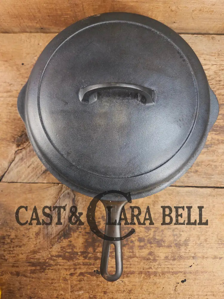 Daily Workhorse Griswold No. 8 DEEP Skillet (Chicken Fryer) Small Block Logo 777 & No. 8 Skillet Lid Small Block Logo