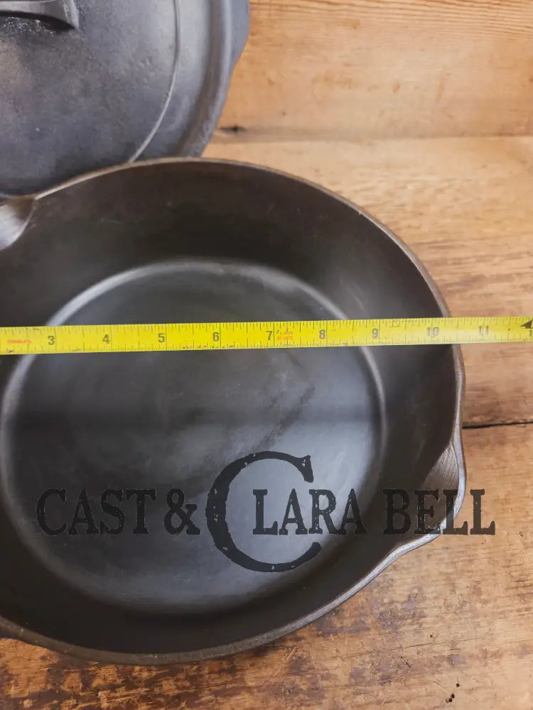 Daily Workhorse Griswold No. 8 DEEP Skillet (Chicken Fryer) Small Block Logo 777 & No. 8 Skillet Lid Small Block Logo
