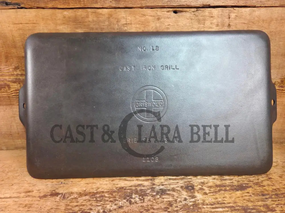 Don’t Miss This if you LOVE Griswold cast iron. Best Seller Griswold ’Cookie Sheet’ Grill Pan. P/n 1108 Griddle