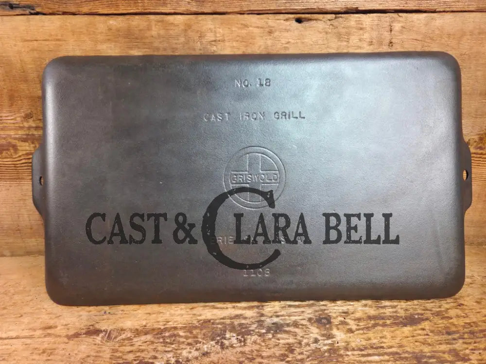 Don’t Miss This if you LOVE Griswold cast iron. Best Seller Griswold ’Cookie Sheet’ Grill Pan. P/n 1108 Griddle