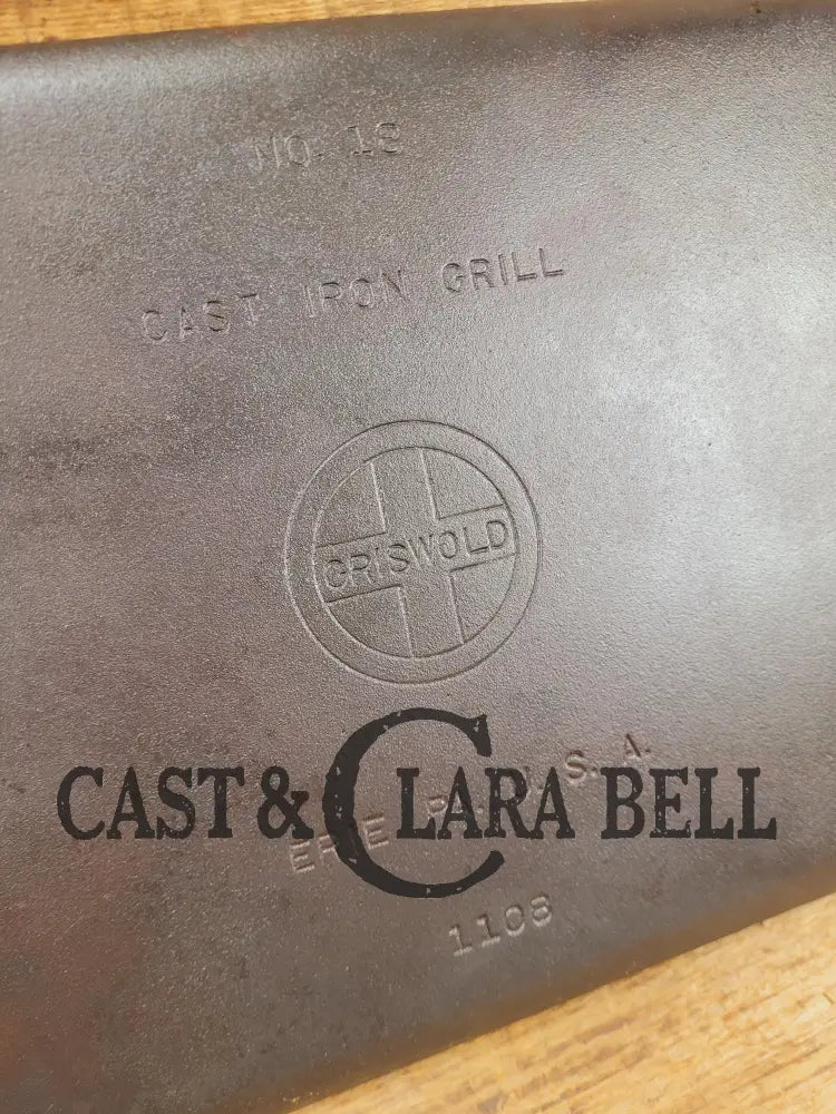 Don’t Miss This If You Love Griswold Cast Iron. The Hard To Find ’Cookie Sheet’ Grill Pan. P/N 1103