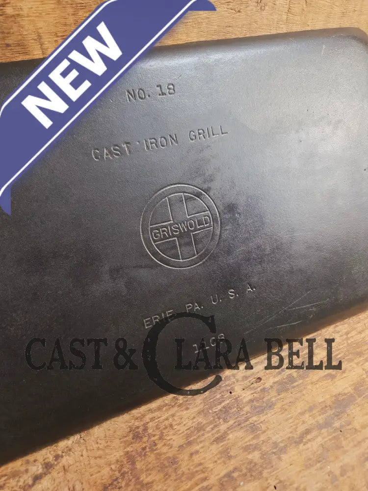Don’t Miss This if you LOVE Griswold cast iron. THE hard to find Griswold ’Cookie Sheet’ Grill Pan. P/n 1103 MINT