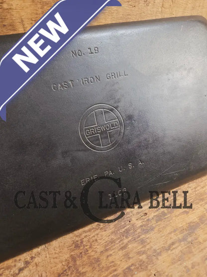 Don’t Miss This if you LOVE Griswold cast iron. THE hard to find Griswold ’Cookie Sheet’ Grill Pan. P/n 1103 MINT