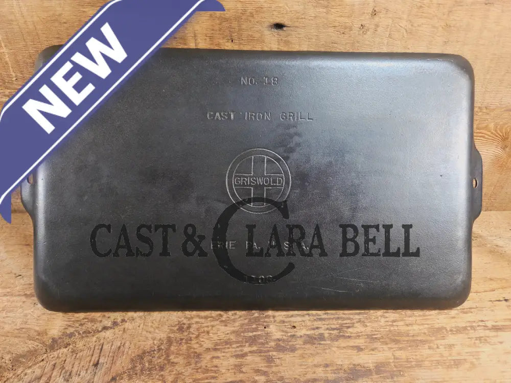 Don’t Miss This if you LOVE Griswold cast iron. THE hard to find Griswold ’Cookie Sheet’ Grill Pan. P/n 1103 MINT