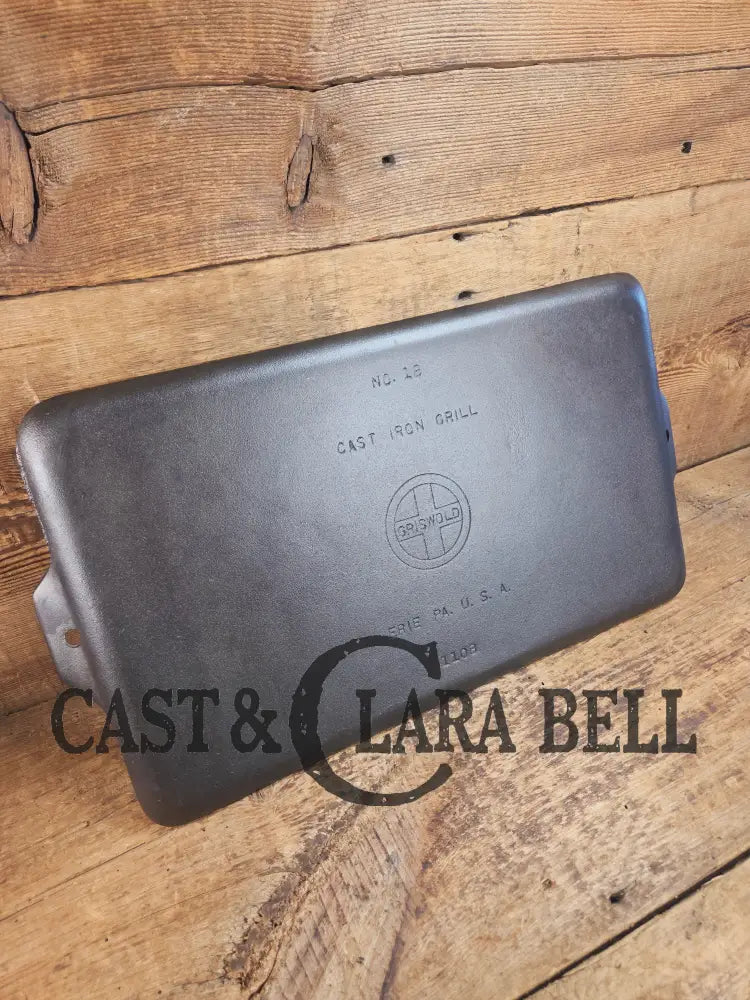 Don’t Miss This if you LOVE Griswold cast iron. THE hard to find Griswold ’Cookie Sheet’ Grill Pan. P/n 1108 Griddle