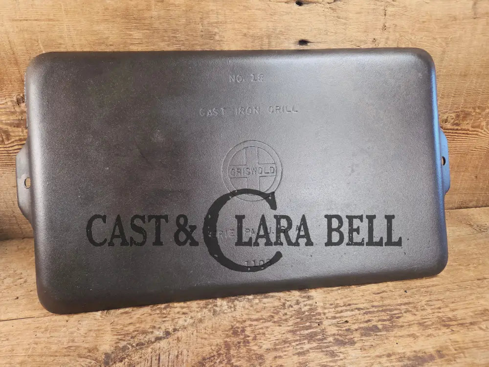 Don’t Miss This if you LOVE Griswold cast iron. THE hard to find Griswold ’Cookie Sheet’ Grill Pan. P/n 1108 Griddle