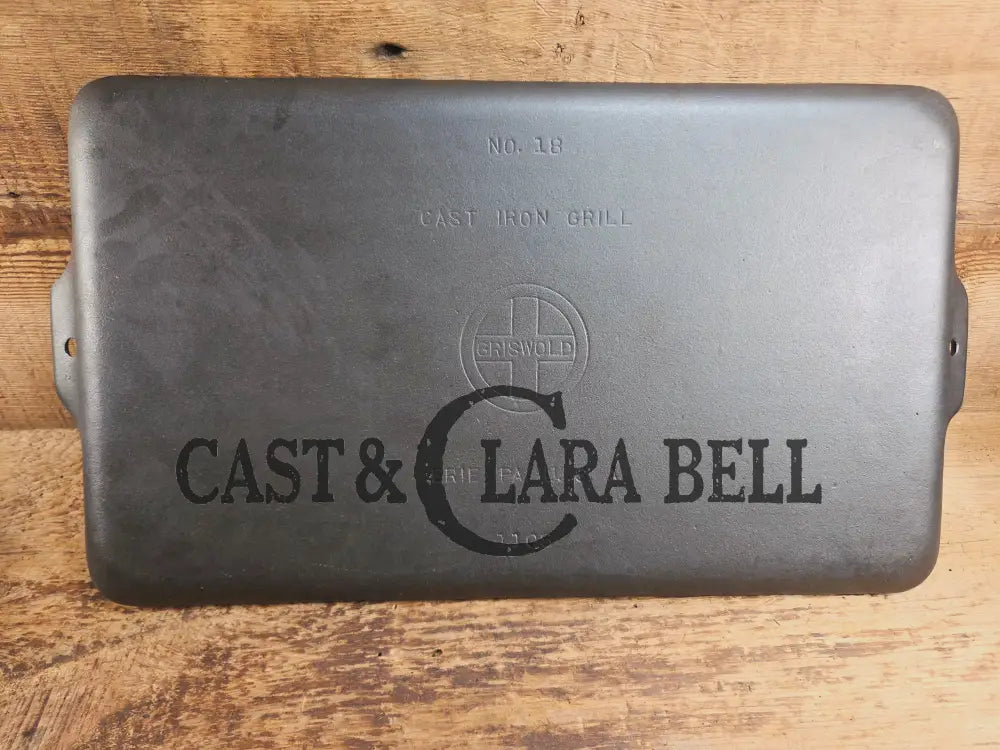 Don’t Miss This if you LOVE Griswold cast iron. THE hard to find Griswold ’Cookie Sheet’ Grill Pan. P/n 1108 Griddle