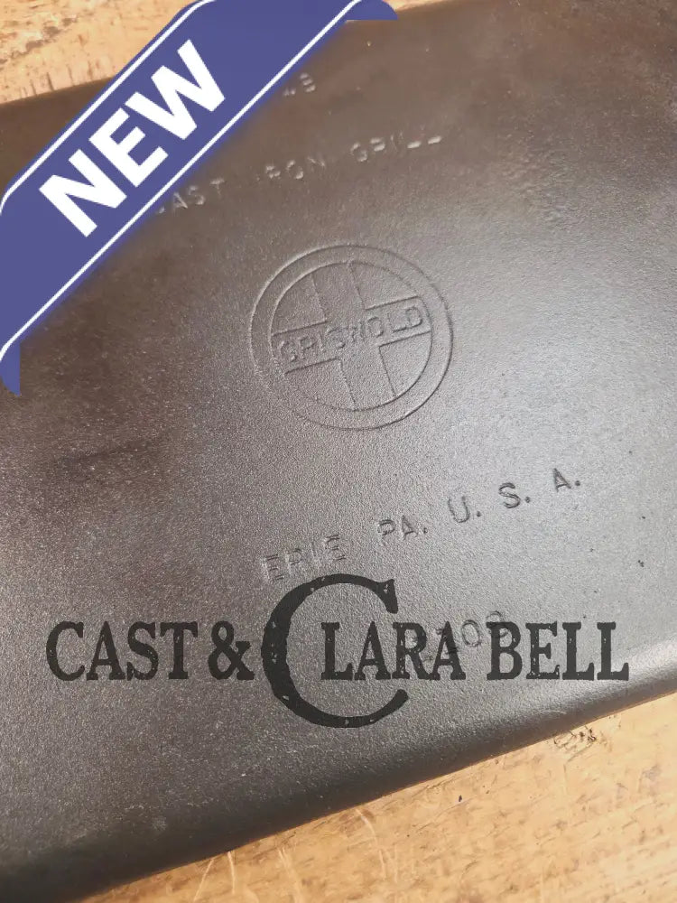 Don’t Miss This if you LOVE Griswold cast iron. THE hard to find Griswold ’Cookie Sheet’ Grill Pan. P/n 1108 Griddle