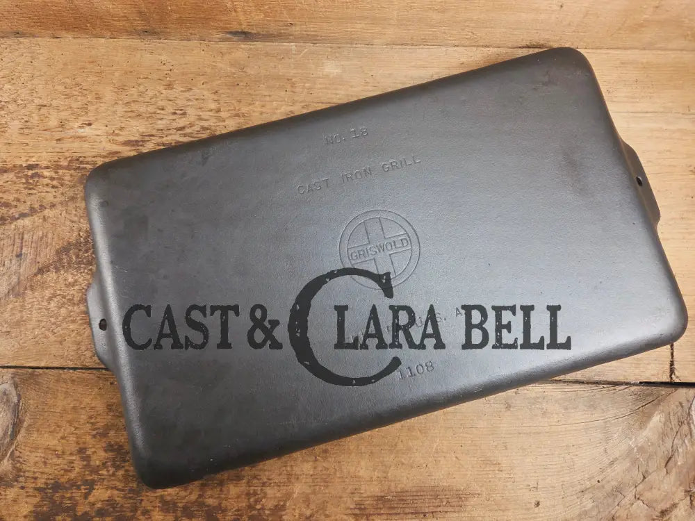 Don’t Miss This if you LOVE Griswold cast iron. THE hard to find Griswold ’Cookie Sheet’ Grill Pan. P/n 1108 Griddle