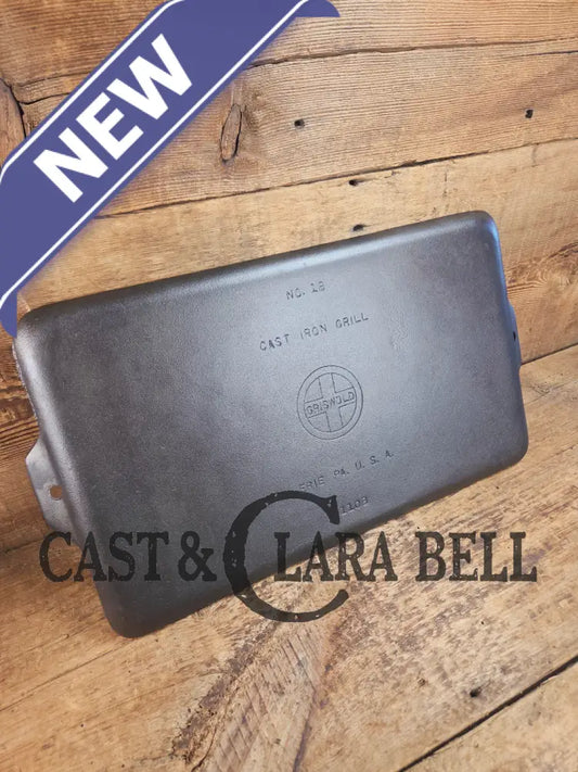 Don’t Miss This if you LOVE Griswold cast iron. THE hard to find Griswold ’Cookie Sheet’ Grill Pan. P/n 1108 Griddle