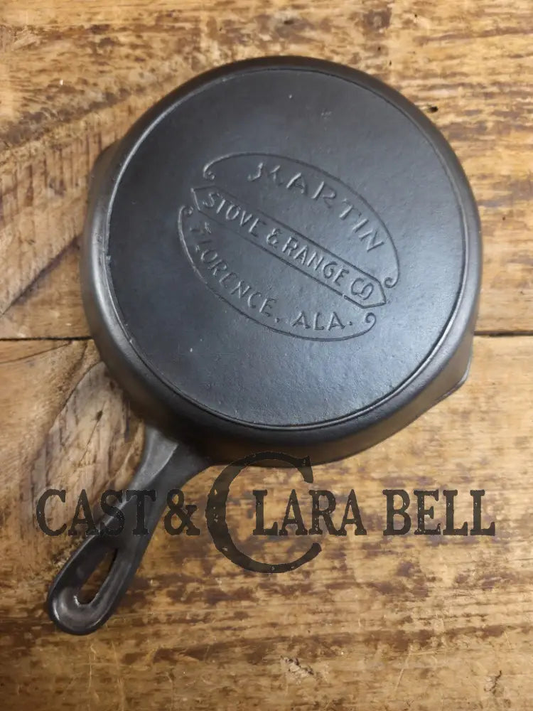 Dont miss this one! Lovely early 1900’s Martin Stove and Range #5 cast iron skillet. Great southern masterpiece! Skillet