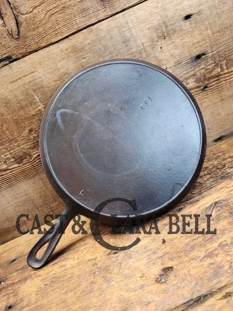 Early 1900’S #8 Lodge Round Cast Iron Griddle. Great For Nachos And Grilled Cheese! Griddle