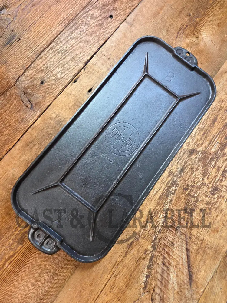 Early 1900’s hard to find Griswold Long Griddle with Slant Block Logo ERIE 745 A. Perfect for everyday use pancakes and
