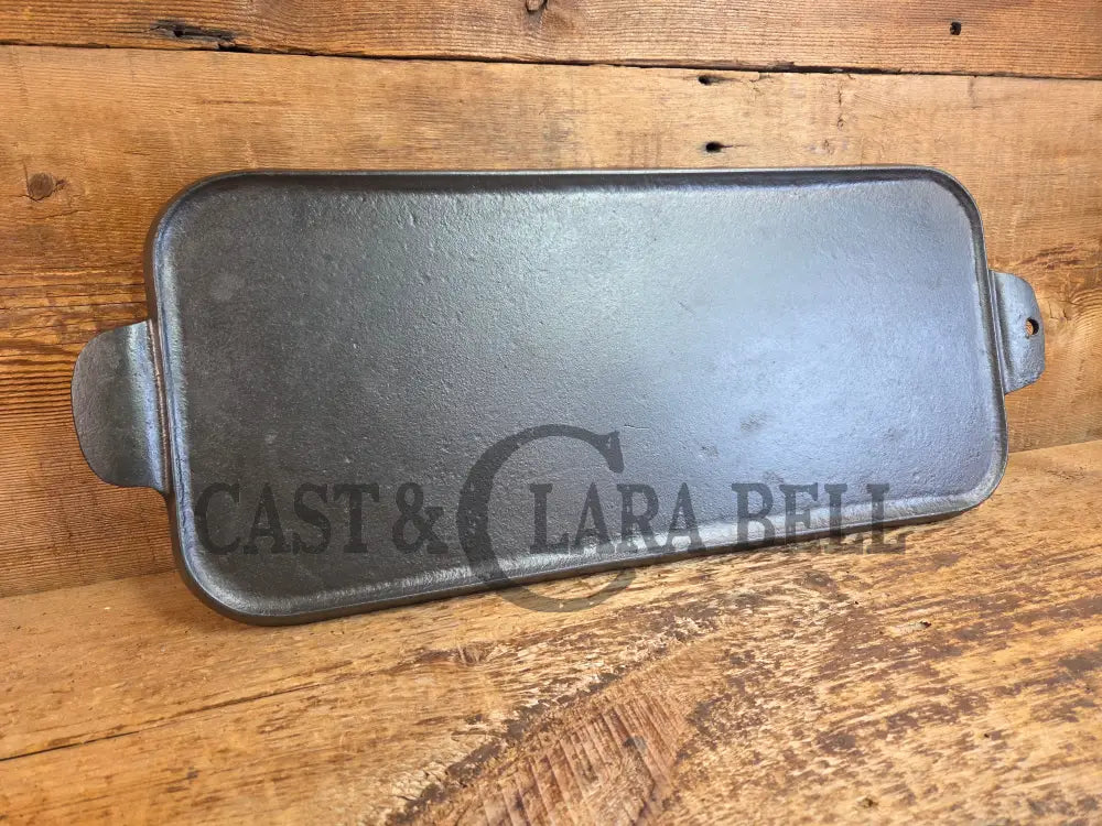 Early 1900’s hard to find Griswold Long Griddle with Slant Block Logo ERIE 745 A. Perfect for everyday use pancakes and