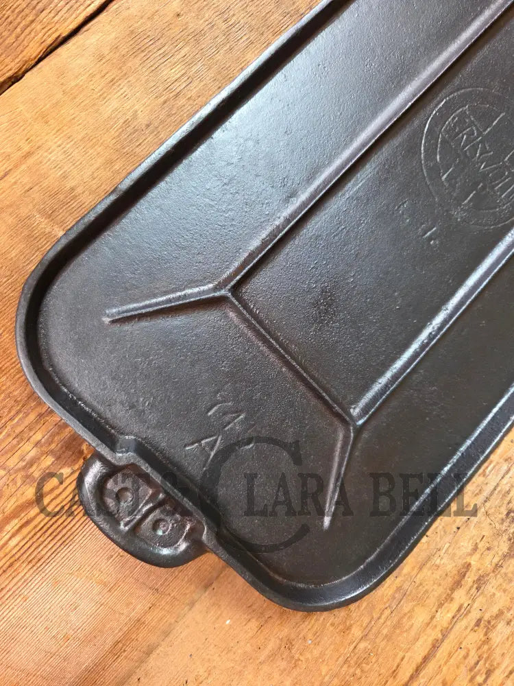Early 1900’s hard to find Griswold Long Griddle with Slant Block Logo ERIE 745 A. Perfect for everyday use pancakes and