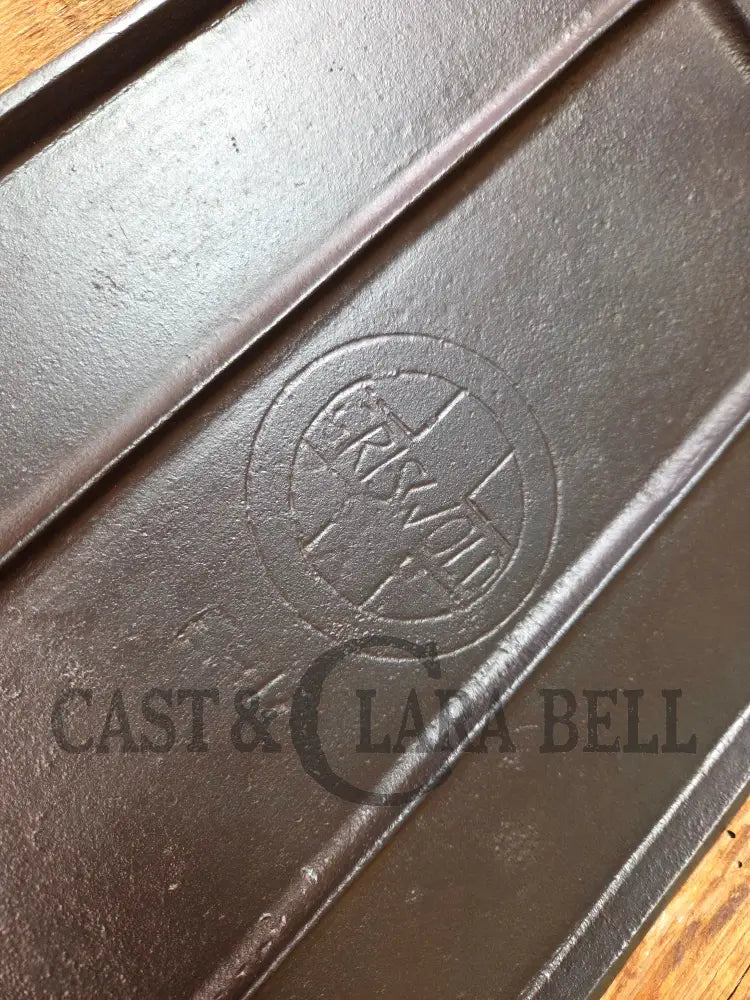 Early 1900’s hard to find Griswold Long Griddle with Slant Block Logo ERIE 745 A. Perfect for everyday use pancakes and