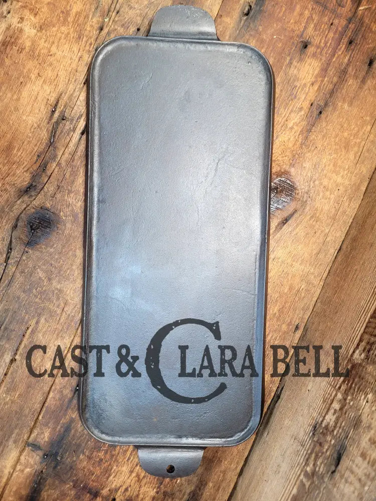 Early 1900’S Hard To Find Griswold Long Griddle With Slant Block Logo Erie 745. Restored And