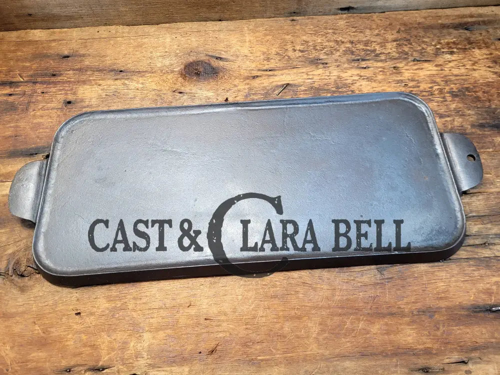 Early 1900’S Hard To Find Griswold Long Griddle With Slant Block Logo Erie 745. Restored And