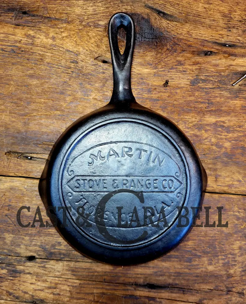 Early 1900’S Martin Stove And Range ’Monday Morning’ Cast Iron Skillet. Fully Restored Ready