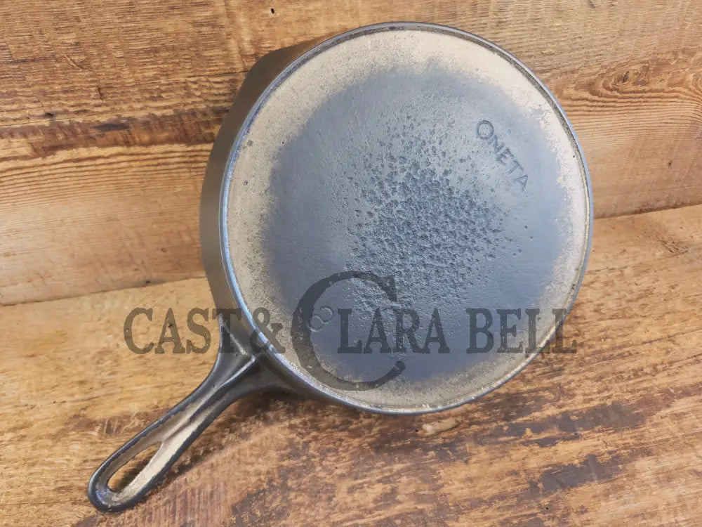 Early 1900’s Oneta #8 Duo-Chrome Cast Iron Skillet. Wapak made! - Skillet