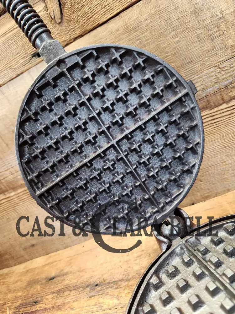 Early 1900’S Stover No. 8 Waffle Iron With Low Base. Gorgeous Design And Balanced Well. Ready To