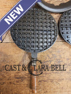 Early 1900’s Stover No. 8 Waffle Iron with Low Base. Gorgeous design and balanced well. Ready to make crispy waffles