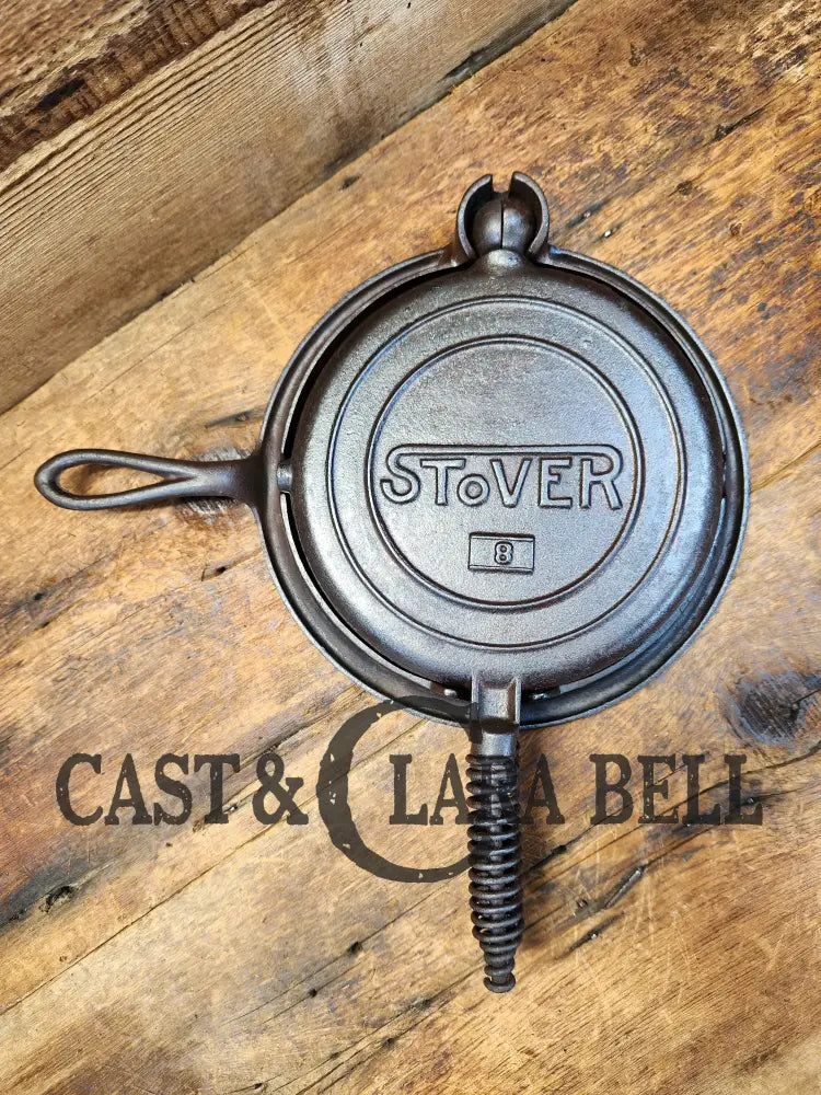 Early 1900’S Stover No. 8 Waffle Iron With Low Base. Gorgeous Design And Balanced Well. Ready To