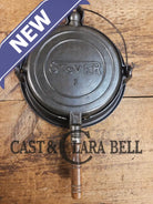 Early 1900’s Stover No. 8 Waffle Iron with Low Base. Gorgeous design and balanced well. Ready to make crispy waffles