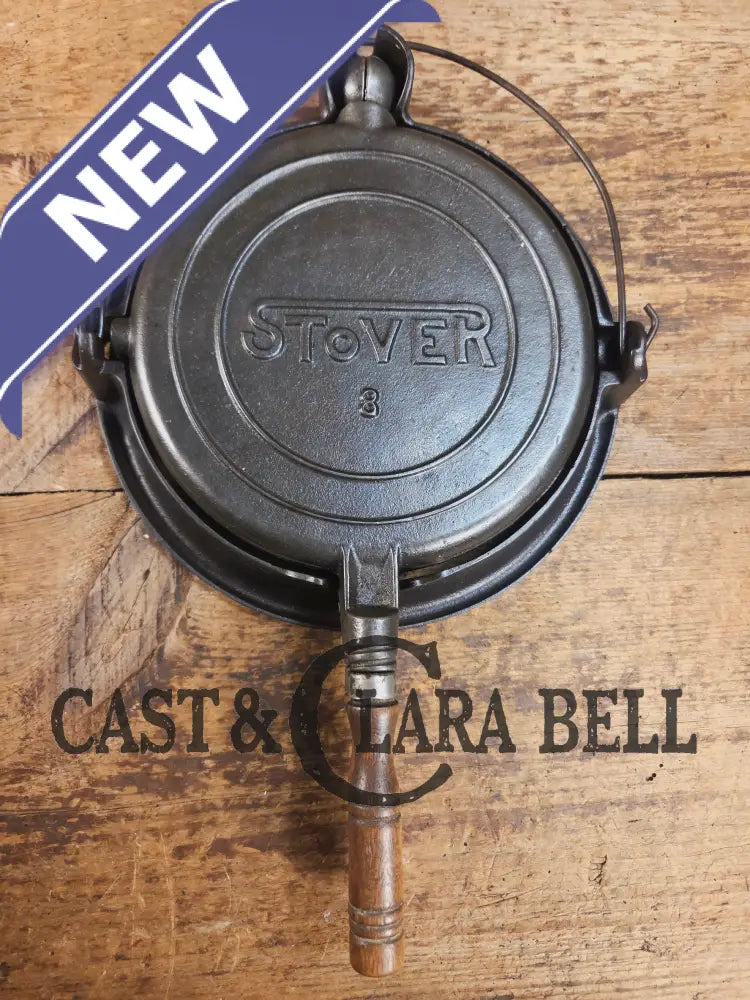 Early 1900’s Stover No. 8 Waffle Iron with Low Base. Gorgeous design and balanced well. Ready to make crispy waffles
