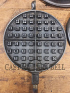 EARLY 1900’s Wagner MFG Co 1892 No. 8 Waffle Iron with Rare Tall Base! Original oak handles! - Waffle Iron