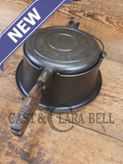 EARLY 1900’s Wagner MFG Co 1892 No. 8 Waffle Iron with Rare Tall Base! Original oak handles! - Waffle Iron