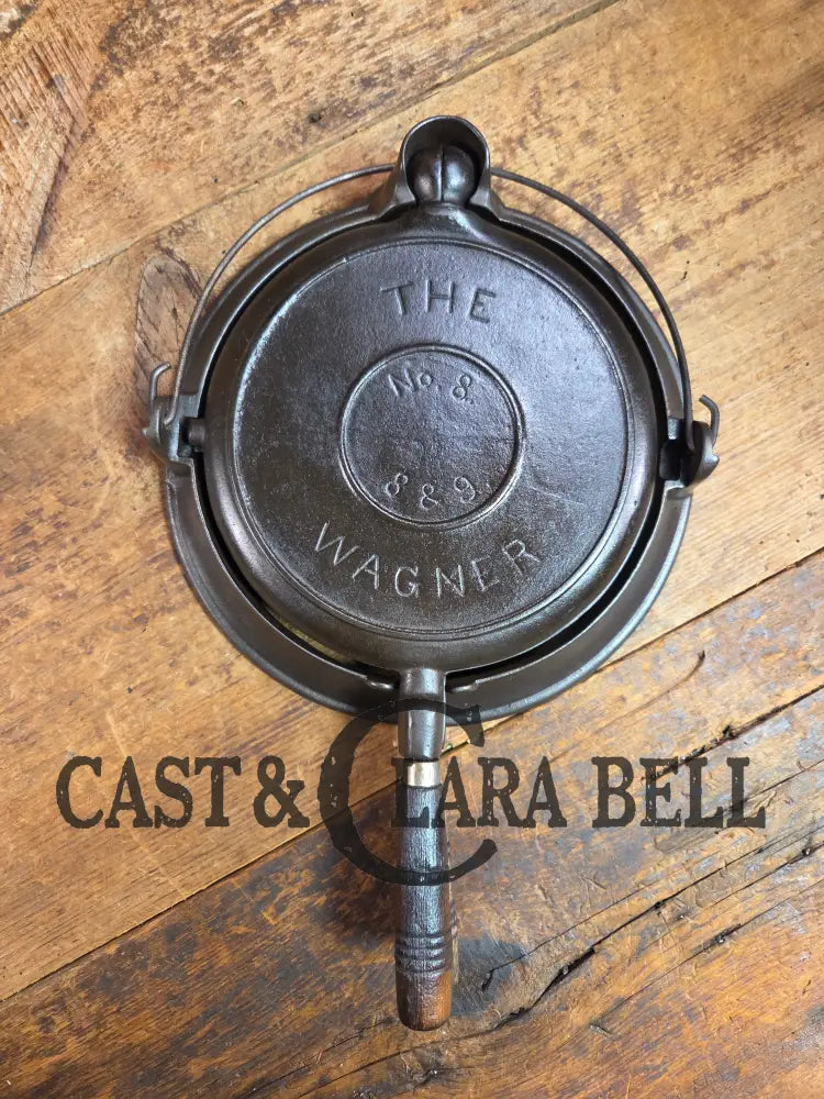 EARLY 1900’s Wagner MFG Co Patent 1899 No. 8 (8&9) Waffle Iron with Short Base! Just Gorgeous! Waffle Iron
