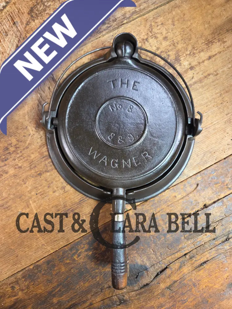 EARLY 1900’s Wagner MFG Co Patent 1899 No. 8 (8&9) Waffle Iron with Short Base! Just Gorgeous! Waffle Iron