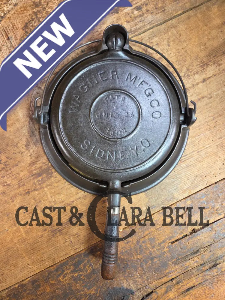 EARLY 1900’s Wagner MFG Co Patent 1899 No. 8 (8&9) Waffle Iron with Short Base! Just Gorgeous! Waffle Iron