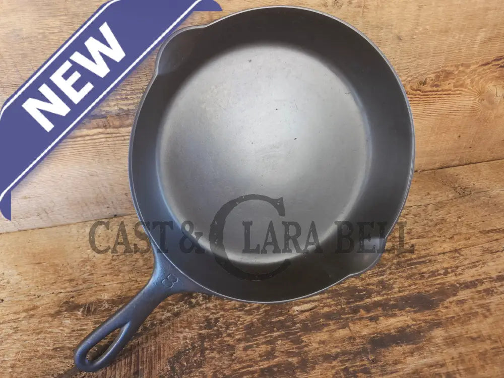 Early 1910’s Griswold #8 Cast Iron Skillet with Slant Logo and FULL EPU 704 D - Skillet