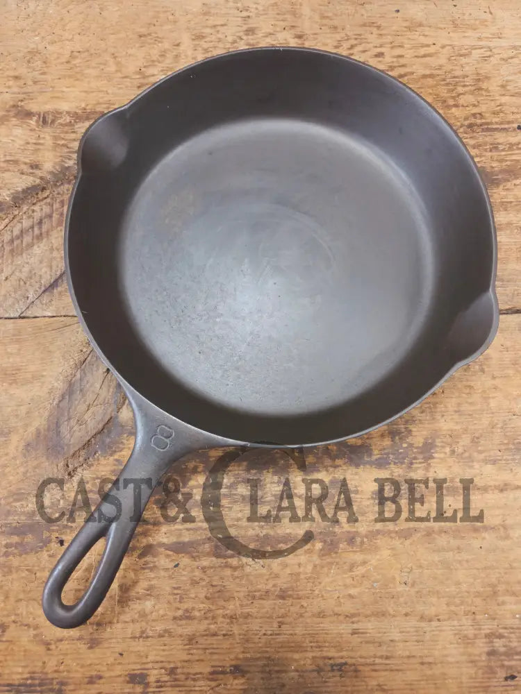 Early 1910’s Griswold #8 Cast Iron Skillet with Slant Logo Full E.P.U 704 D - Skillet