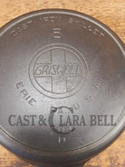 Early 1910’s Griswold #8 Cast Iron Skillet with Slant Logo Full E.P.U 704 D - Skillet