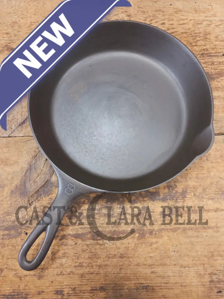 Early 1910’s Griswold #8 Cast Iron Skillet with Slant Logo Full E.P.U 704 D - Skillet