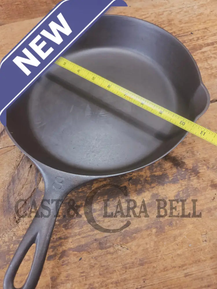 Early 1910’s Griswold #8 Cast Iron Skillet with Slant Logo Full E.P.U 704 D - Skillet