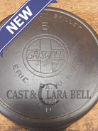 Early 1910’s Griswold #8 Cast Iron Skillet with Slant Logo Full E.P.U 704 D - Skillet