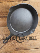Early 1910’s Griswold #9 Cast Iron Skillet Large Block Slant Logo ’Erie,’ 710H Skillet