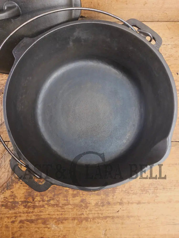 Early Birmingham Stove & Range (BSR) Red Mountain Series #8C Dutch oven with hand scribed numbers Dutch Ovens Trivets &