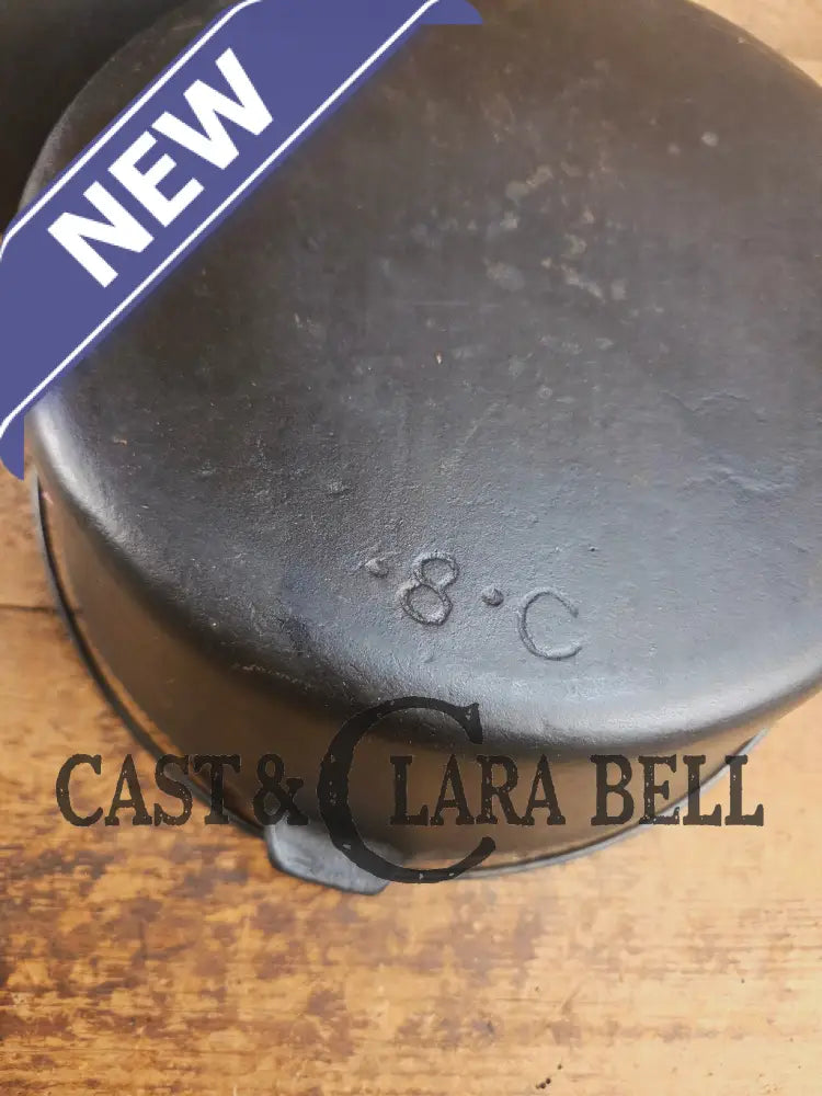 Early Birmingham Stove & Range (BSR) Red Mountain Series #8C Dutch oven with hand scribed numbers Dutch Ovens Trivets &