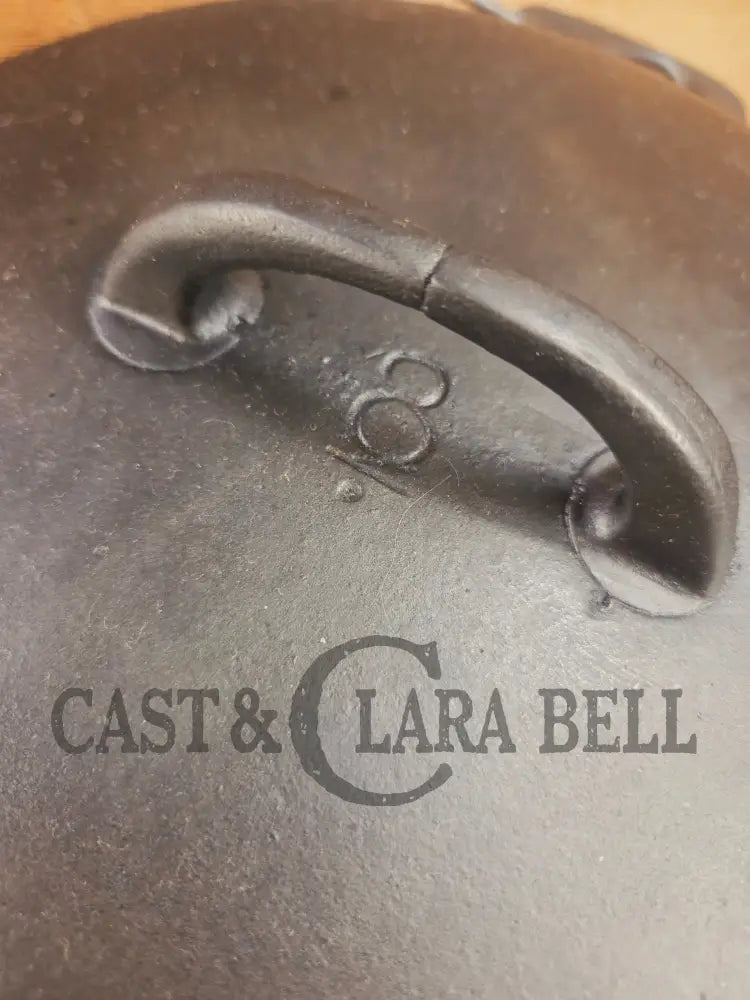 Early Birmingham Stove & Range (BSR) Red Mountain Series #8C Dutch oven with hand scribed numbers Dutch Ovens Trivets &