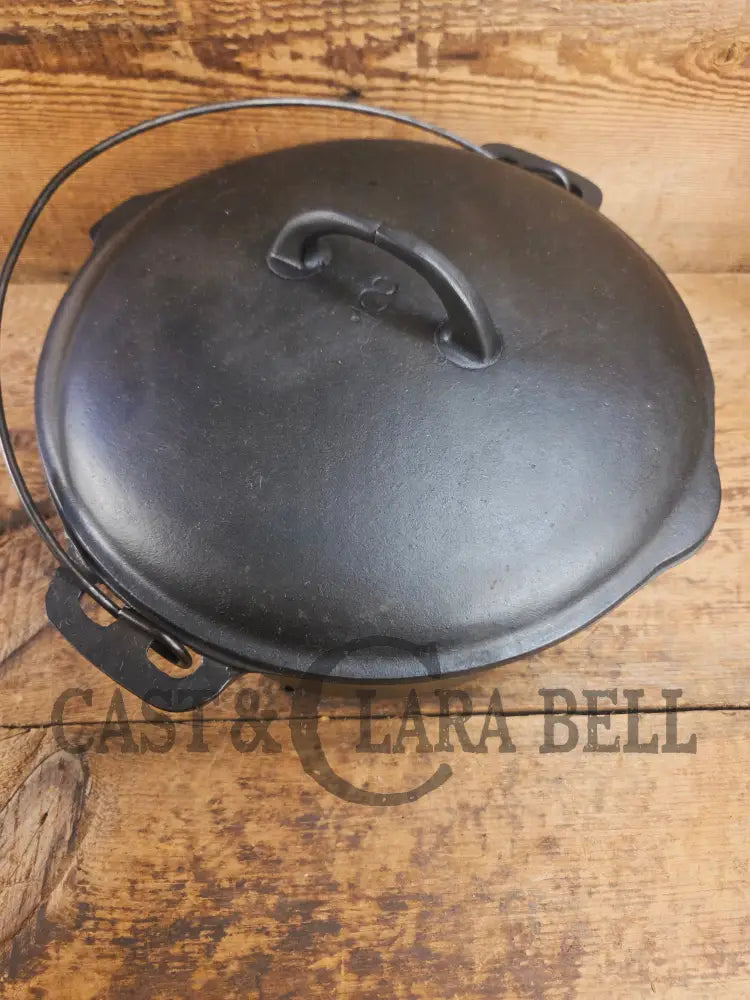 Early Birmingham Stove & Range (BSR) Red Mountain Series #8C Dutch oven with hand scribed numbers Dutch Ovens Trivets &
