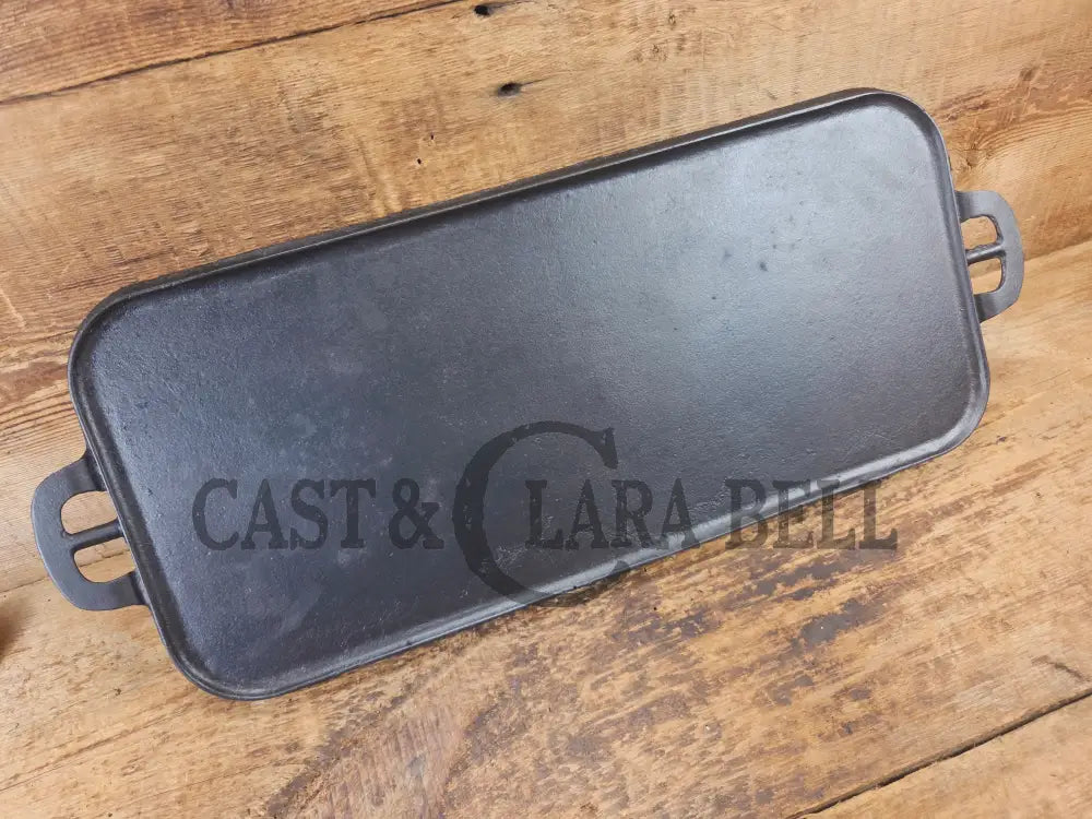 Early 1900’s hard to find Griswold Long Griddle with Slant Block Logo ERIE 745. Perfect for everyday use pancakes and