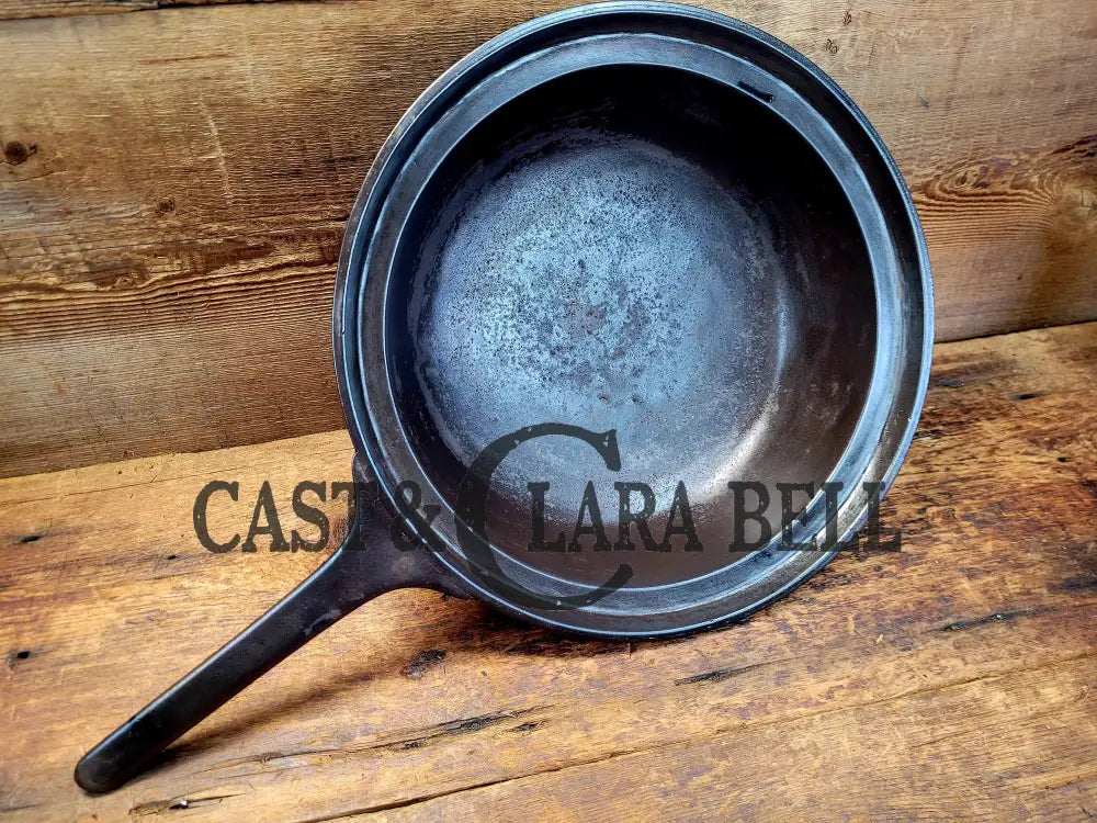 Hard To Find! Mid 1800’S Antique Gate-Marked Wide Rim Cast Iron Spider Pot Skillet! Used On